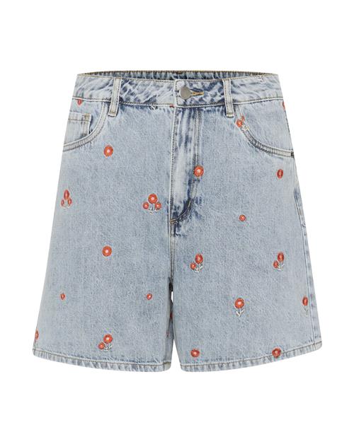 Kaffe Bukser 'Babeth'  blue denim / rød