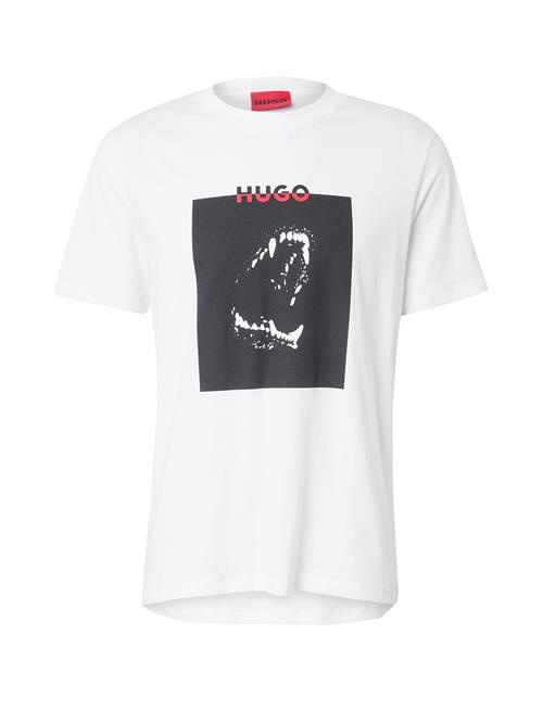 HUGO Bluser & t-shirts 'Dobero'  knaldrød / sort / hvid