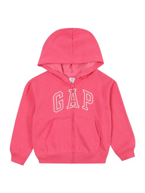 GAP Sweatjakke 'HERITAGE'  pink / hvid