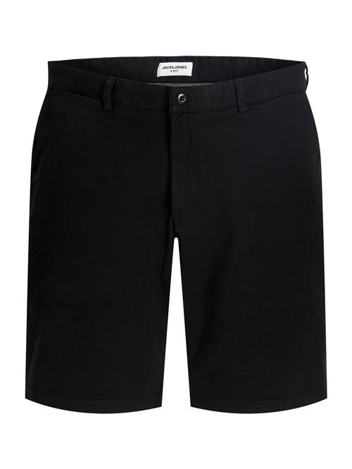 Jack & Jones Plus Lærredsbukser 'JPSTChris'  sort
