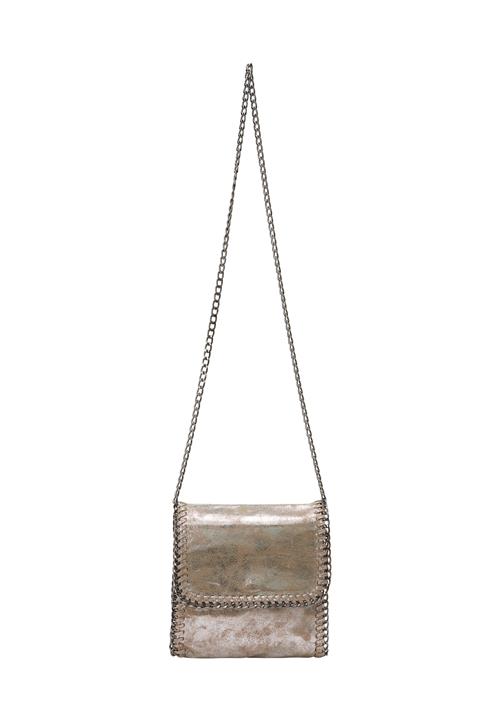 faina Skuldertaske  beige / sølv