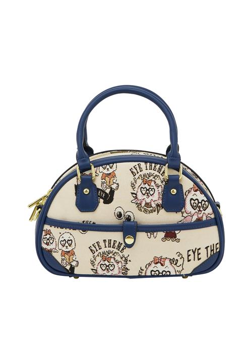 MYMO Håndtaske 'Pop Eyetheme'  beige / navy / gul / sort