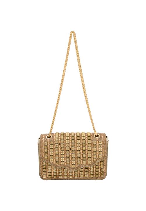 faina Skuldertaske  guld