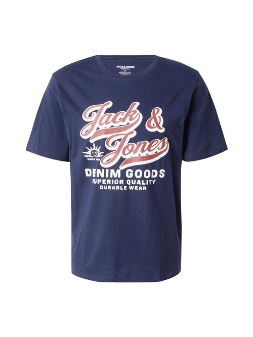 JACK & JONES Bluser & t-shirts  natblå / rustbrun / hvid