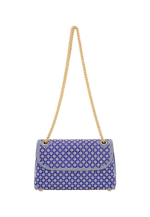 faina Clutch  blå / hvid