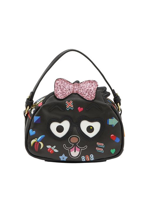 MYMO Håndtaske 'Pop Eyetheme'  pink / sort / hvid