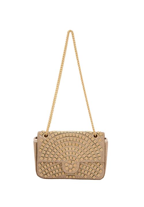 faina Clutch  champagne / guld
