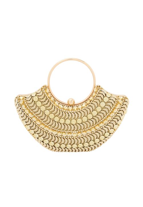 faina Clutch 'Elegant'  beige / guld