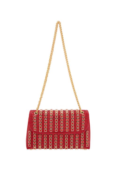 faina Clutch  guld / rød