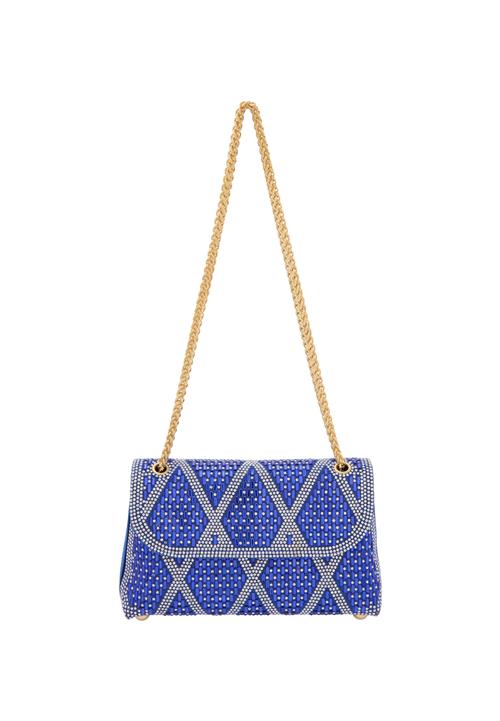 faina Skuldertaske  blå / guld / transparent