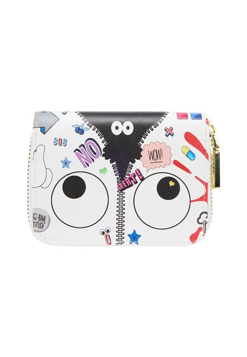 MYMO Tegnebog 'Pop Eyetheme'  lyseblå / rød / sort / hvid