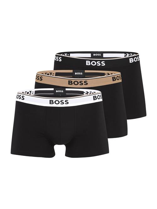 BOSS Boksershorts 'Power'  lysebrun / sort / hvid