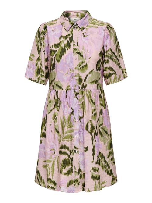 JDY Blusekjole 'JDYBILLY'  mørkegrøn / mørkelilla / lyserød