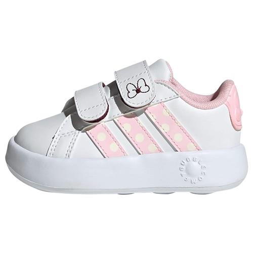 ADIDAS SPORTSWEAR Sko til de første spæde skridt 'GRAND COURT MINNIE CF I'  champagne / lyserød / hvid