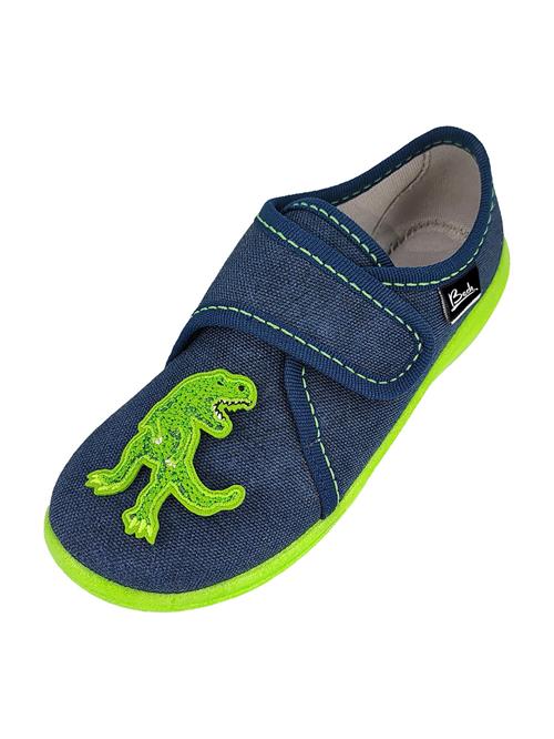 BECK Hjemmesko 'Creepy'  mørkeblå / lysegrøn / sort