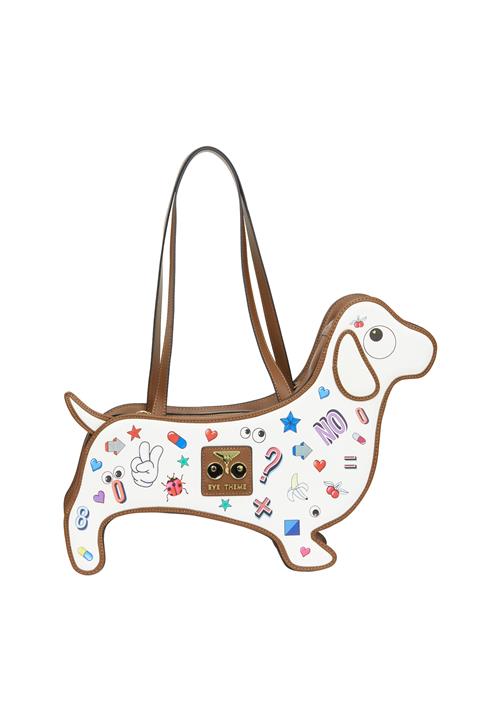 MYMO Håndtaske 'Pop Eyetheme'  azur / brun / lilla / hvid