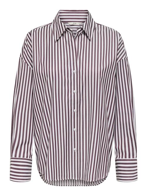 JDY Bluse 'JDYVesper'  mørkelilla / hvid