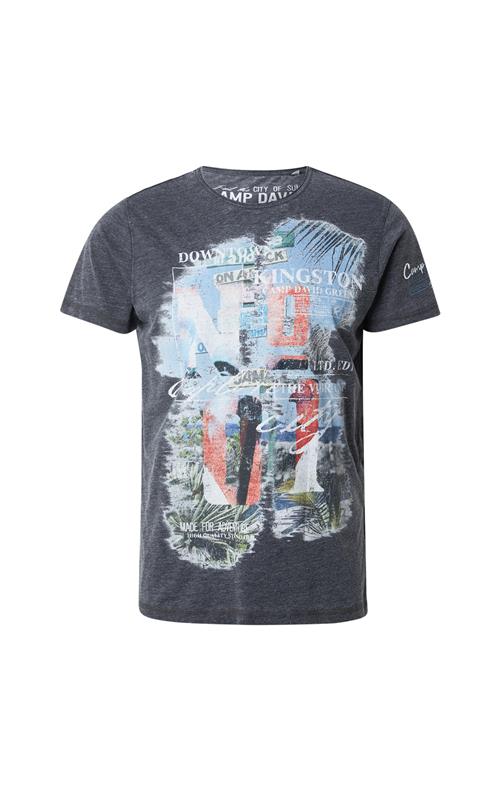 CAMP DAVID Bluser & t-shirts  lyseblå / hummer / sort-meleret / hvid