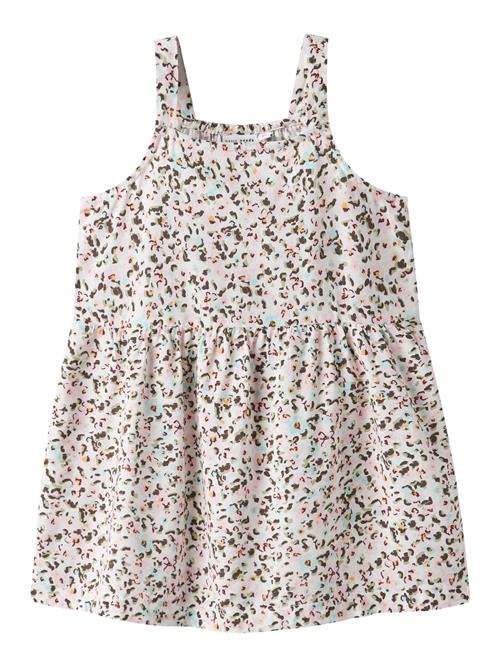 NAME IT Kjole  mørkebrun / oliven / lyserød / naturhvid