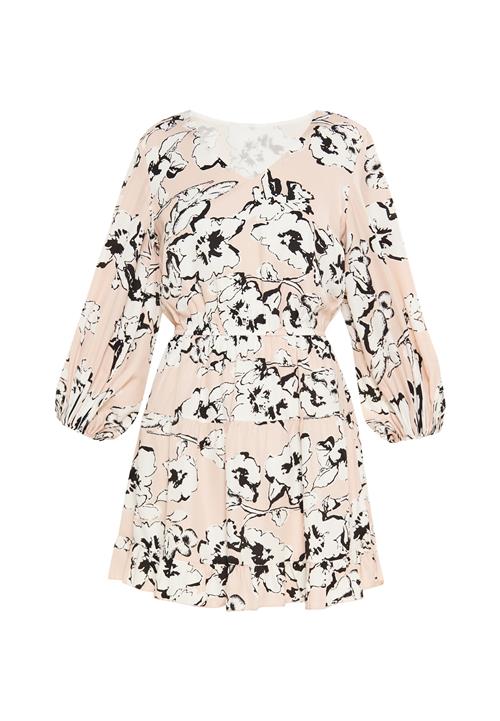 Usha Kjole  beige / sort / hvid