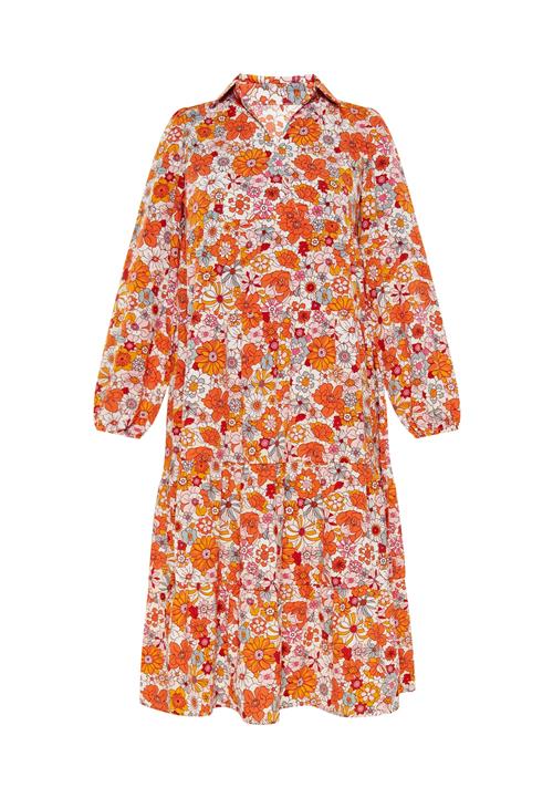 usha FESTIVAL Kjole 'Casual'  dueblå / orange / lyserød / hvid