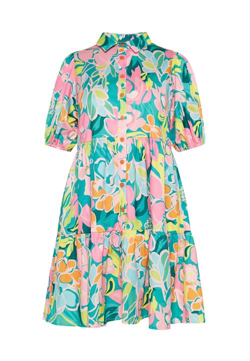 Usha Blusekjole 'Fashion Look'  lysegul / petroleum / orange / lys pink