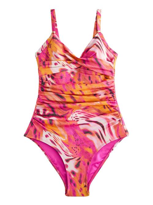 Next Badedragt  orange / pink / sort / hvid