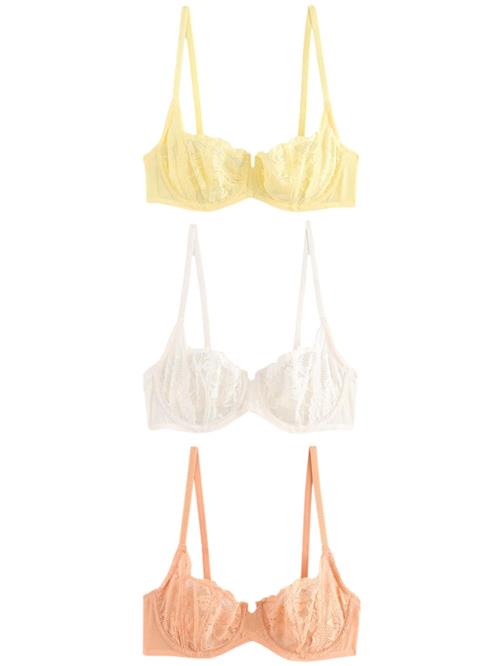 Next BH  gul / abrikos / hvid