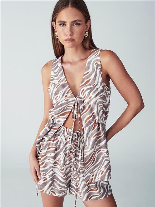 St MRLO Bukser 'Levie'  nude / lysebrun / hvid