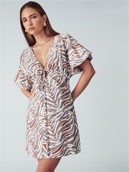 St MRLO Sommerkjole 'Blossom' 'BLOSSOM MINI DRESS'  nude / karamel / mørkebrun