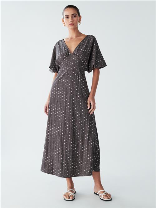 St MRLO Kjole 'Palm'  brun / hvid