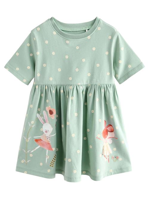 Next Kjole  brun / pastelgul / mint / offwhite