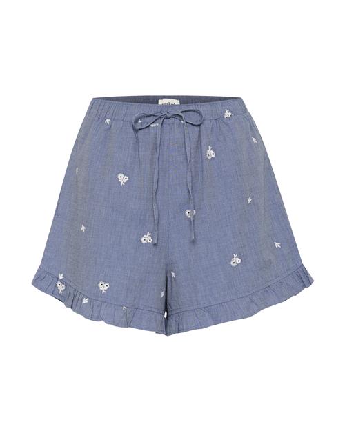 SOAKED IN LUXURY Bukser 'Elly'  blue denim / hvid