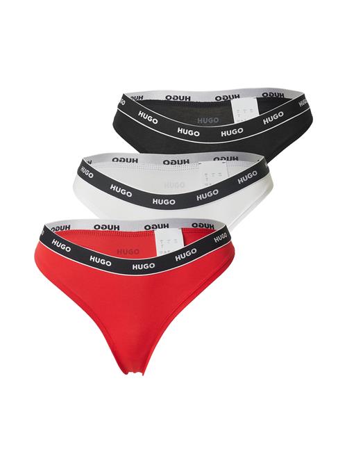 HUGO String  rød / sort / offwhite