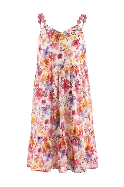 happy girls Kjole  aubergine / orange / pastelpink / kirsebærsrød