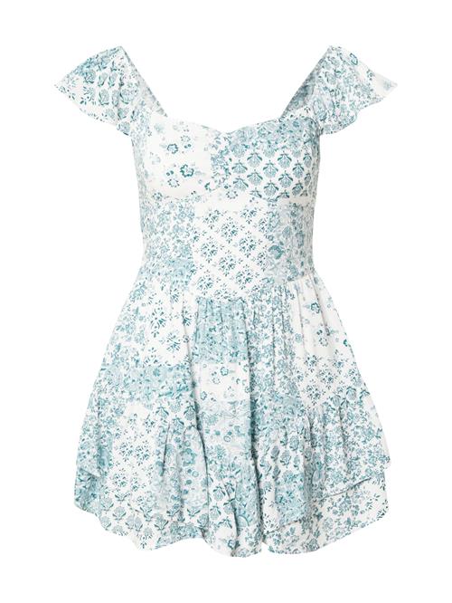 HOLLISTER Sommerkjole  cyanblå / lyseblå / hvid