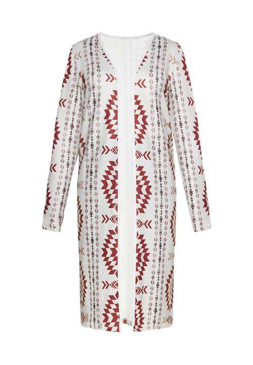 usha FESTIVAL Cardigan  lysegrå / mørkerød / hvid