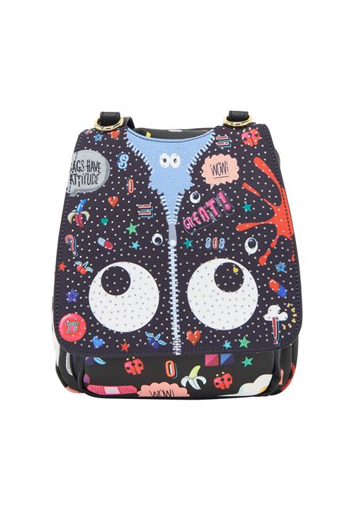 MYMO Rygsæk 'Pop Eyetheme'  lyseblå / rød / sort / hvid