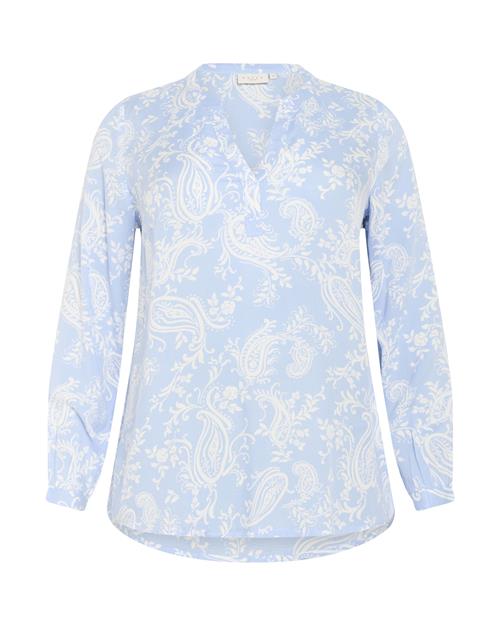 KAFFE CURVE Bluse 'Bella'  himmelblå / hvid