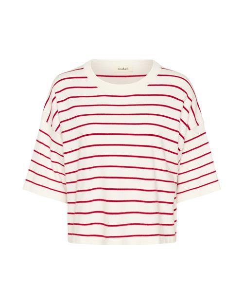 SOAKED IN LUXURY Pullover 'SLSpina'  blodrød / hvid