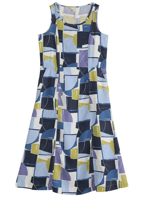 Seasalt Cornwall Kjole 'Grass Wave'  blå / grøn / hvid
