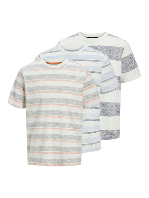 JACK & JONES Bluser & t-shirts 'JJBIRK'  pastelblå / blå-meleret / orange / hvid