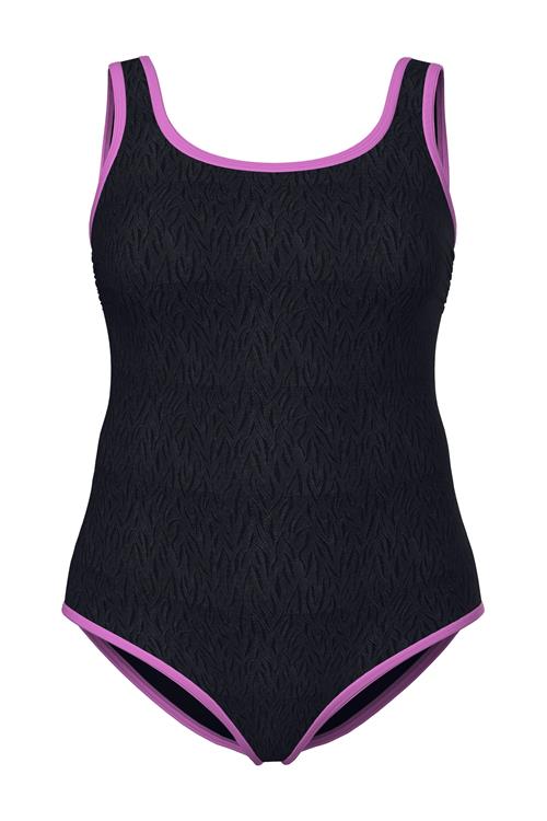Ulla Popken Badedragt  eosin / sort