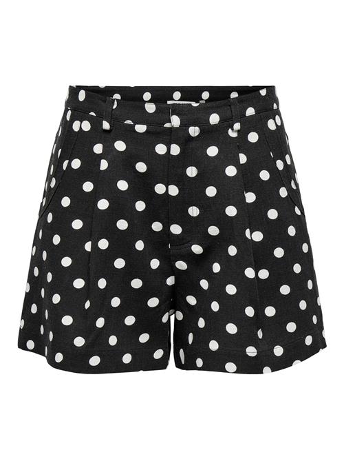 ONLY Bukser med lægfolder 'ONLTamila'  sort / hvid