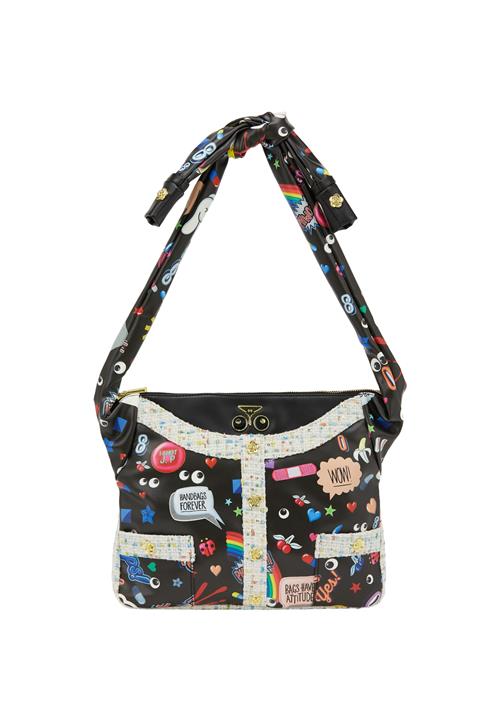 MYMO Skuldertaske 'Pop Eytheme'  beige / guld / gammelrosa / sort