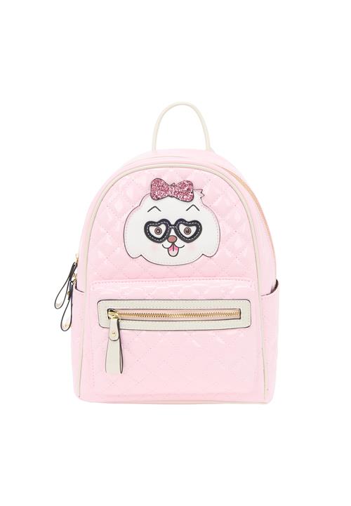 MYMO Rygsæk 'Pop Eyetheme'  brun / lyserød / sort / hvid