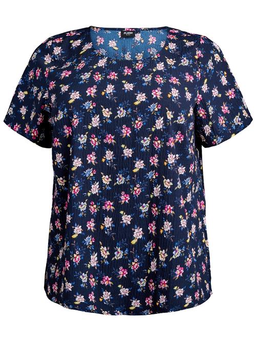 Flash by Zizzi Bluse 'Tracy'  blå / marin / lyserød / mørk pink