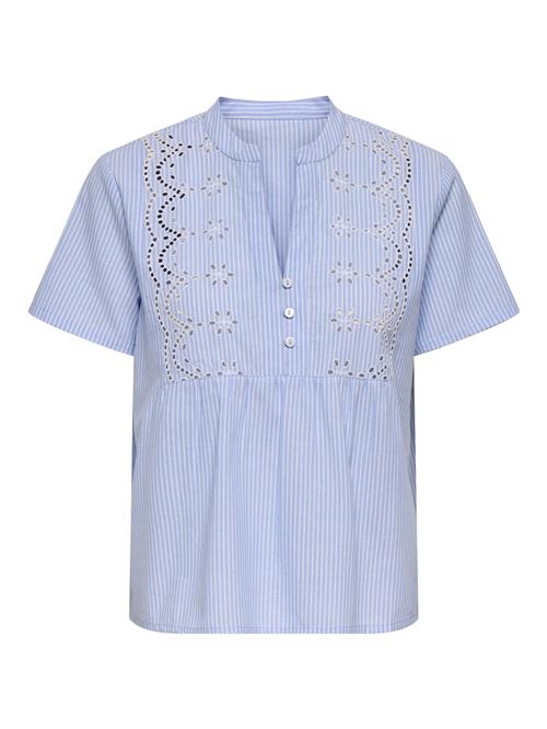 ONLY Bluse 'ONLSkano'  dueblå / hvid