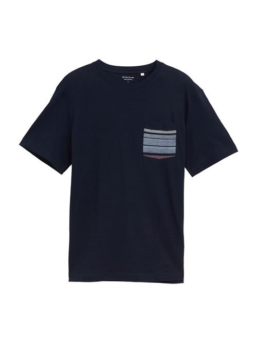 TOM TAILOR Bluser & t-shirts  pastelblå / mørkeblå / brandrød / hvid