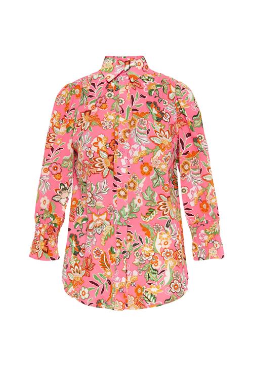 FELIPA Bluse 'Fashion Look'  grøn / orange / lys pink / hvid